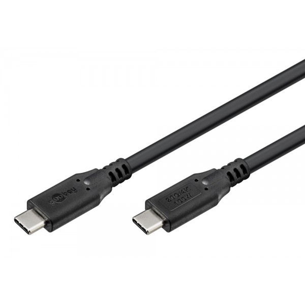 GOOBAY καλώδιο USB-C 74196, USB4, 100W, 20Gbps, 4K/60Hz, 1.5m, μαύρο - GOOBAY