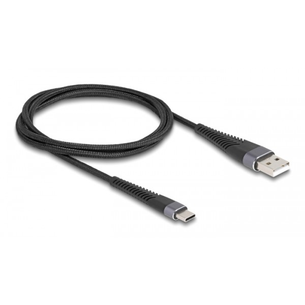 DELOCK καλώδιο USB σε USB-C 81121, 60W, 480Mbps, 1m, μαύρο - DeLock