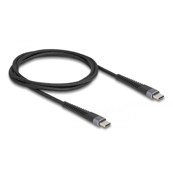 DELOCK καλώδιο USB-C 81124, 60W, 480Mbps, 1m, μαύρο - USB-C (Type-C)