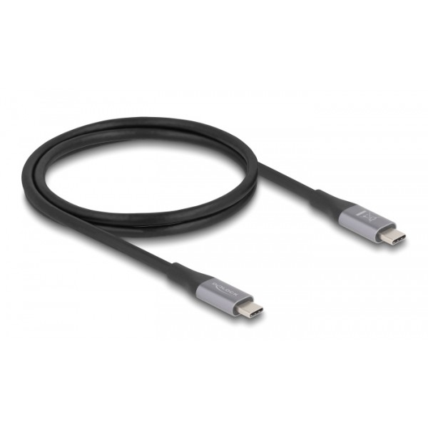 DELOCK καλώδιο USB-C 81191, 240W, 40 Gbps, 8K, 1m, E-Marker, μαύρο - USB-C (Type-C)