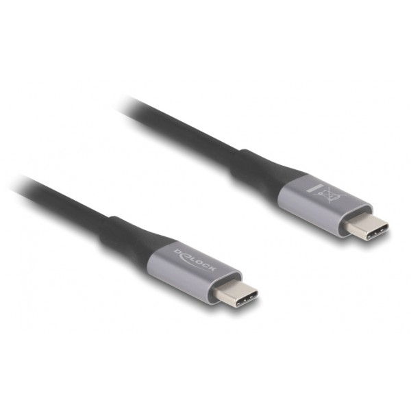 DELOCK καλώδιο USB-C 81192, 240W, 40 Gbps, 8K, 2m, E-Marker, μαύρο - DeLock