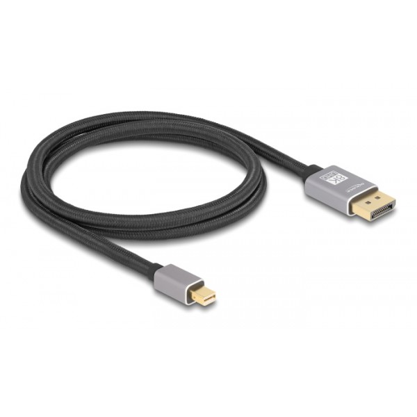 DELOCK καλώδιο mini DisplayPort σε DisplayPort 81091, 8K/60Hz, 32.4 Gbps, 1m, μαύρο - DeLock