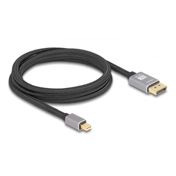 DELOCK καλώδιο mini DisplayPort σε DisplayPort 81092, 8K/60Hz, 32.4 Gbps, 2m, μαύρο - DeLock