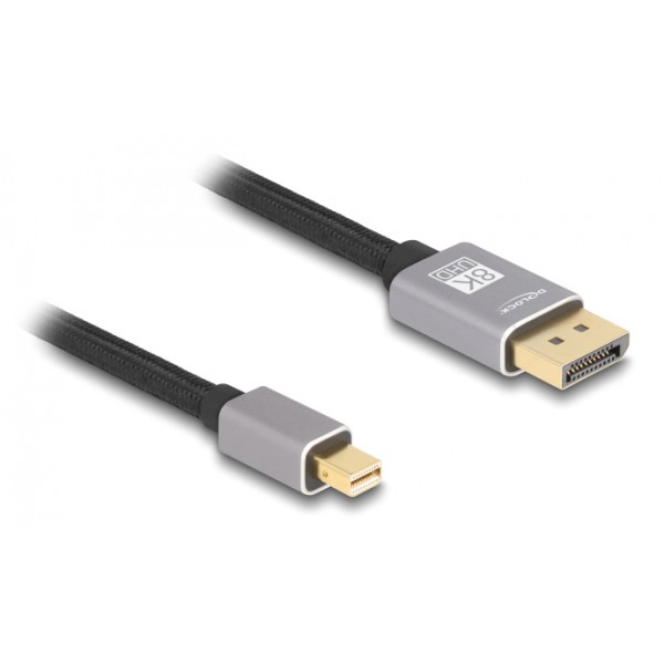 DELOCK καλώδιο mini DisplayPort σε DisplayPort 81092, 8K/60Hz, 32.4 Gbps, 2m, μαύρο - DeLock