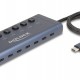 DELOCK USB-C hub 63410 με διακόπτες, 7x θυρών, 5Gbps, 20W, USB-C σύνδεση, μπλε