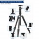 FOTOPRO τρίποδο φωτογράφισης X-go Gecko E2, πτυσσόμενο έως 146.1cm, έως 8kg, μαύρο