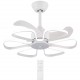 POWERTECH ανεμιστήρας οροφής HLL-0173 με LED φως, 96W, Φ55x35cm, λευκός