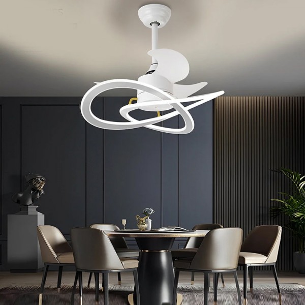 POWERTECH ανεμιστήρας οροφής HLL-0175 με LED φως, 96W, Φ60x25cm, λευκός - Φωτιστικά Οροφής