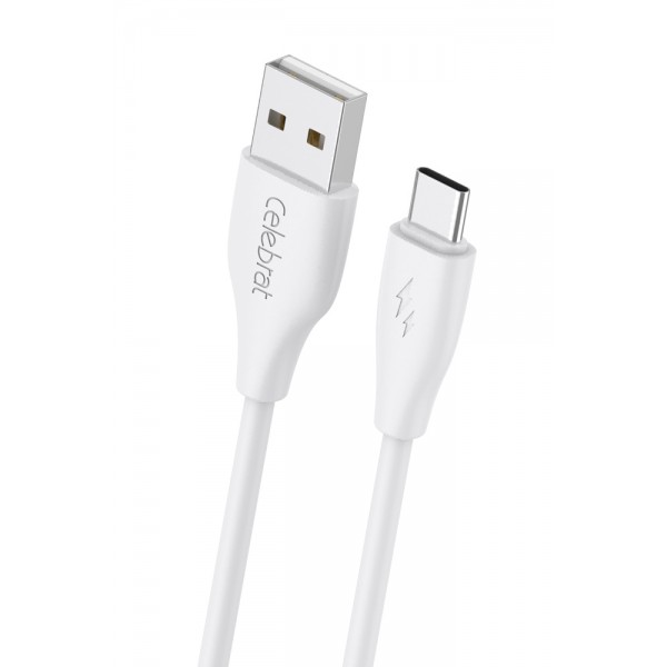 CELEBRAT καλώδιο USB-C σε USB CB-31A, 15W, 480Mbps, 1m, λευκό - USB-C (Type-C)