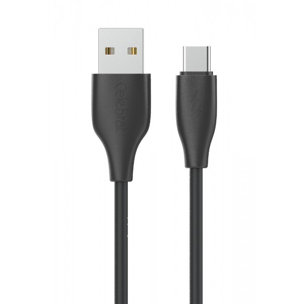 CELEBRAT καλώδιο USB-C σε USB CB-31A, 3A, 480Mbps, 1m, μαύρο