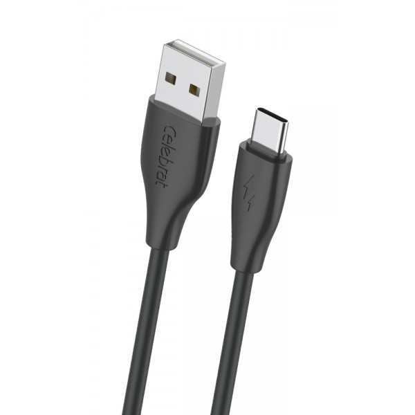 CELEBRAT καλώδιο USB-C σε USB CB-31A, 15W, 480Mbps, 1m, μαύρο - USB-C (Type-C)