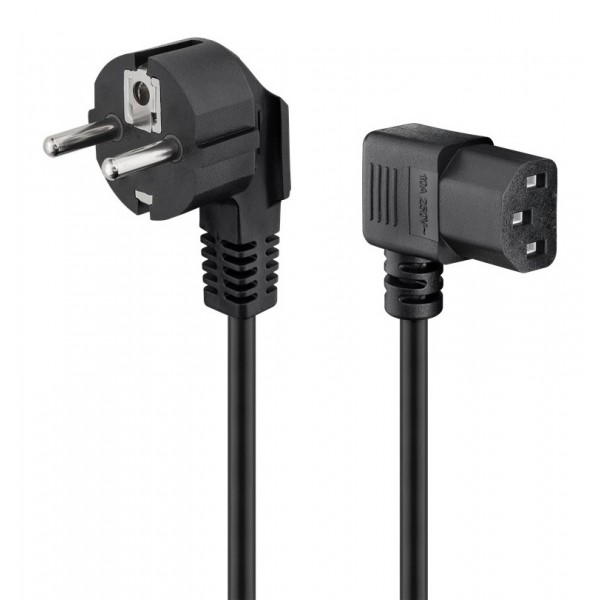 POWERTECH καλώδιο τροφοδοσίας Η/Υ & οθόνης CAB-P003, 3x0.75mm², 1.5m, μαύρο - Τροφοδοσία