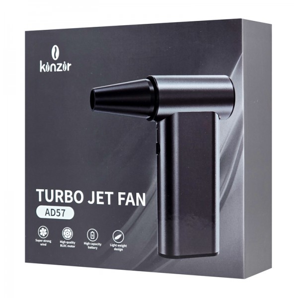 KINZIR ηλεκτρικό air duster AD57, 180W, 8000mAh, γκρι
