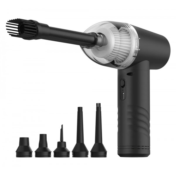 KINZIR 2 σε 1 σκουπάκι χειρός & air duster VC43, 70W, 6000mAh, μαύρο - Μηχανήματα - Πολύμετρα