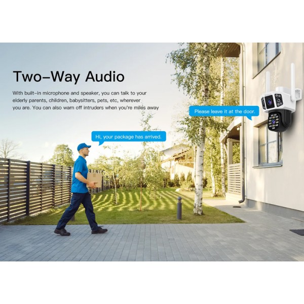 VSTARCAM smart κάμερα CS667DR, dual lens, 3MP, WiFi, SD, PTZ, IP66