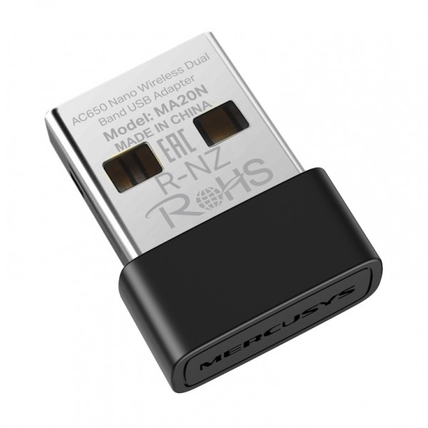MERCUSYS ασύρματος USB αντάπτορας δικτύου MA20N, 650Mbps AC650, Ver 1.0 - Κάρτες Δικτύου - USB Dongles