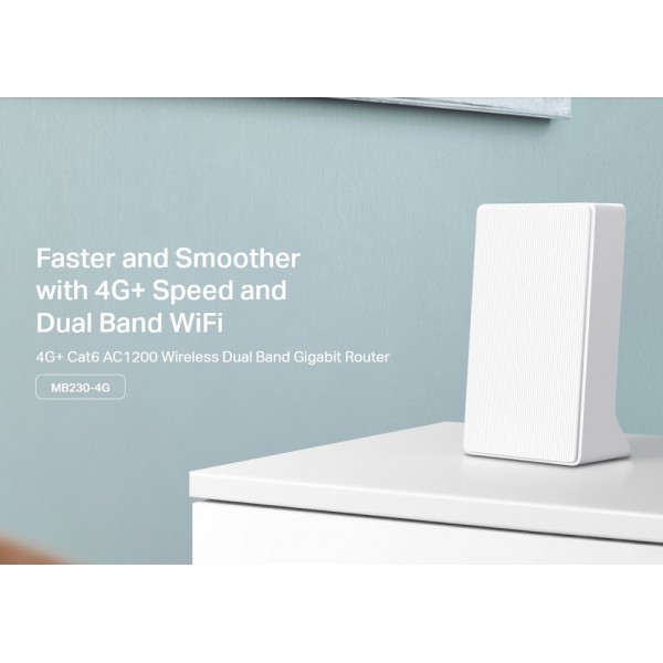 MERCUSYS router MB230-4G, 4G+ Cat6, 1200Mbps AC1200, Ver 1.0 - Modem - Router