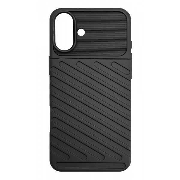 POWERTECH θήκη Thunder MOB-1996 για iPhone 16 Plus, μαύρη - Powertech