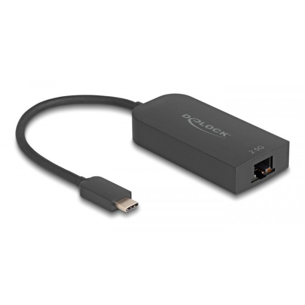 DELOCK αντάπτορας δικτύου 66046, USB-C, 2.5Gbps Ethernet, μαύρος - Κάρτες Δικτύου - USB Dongles