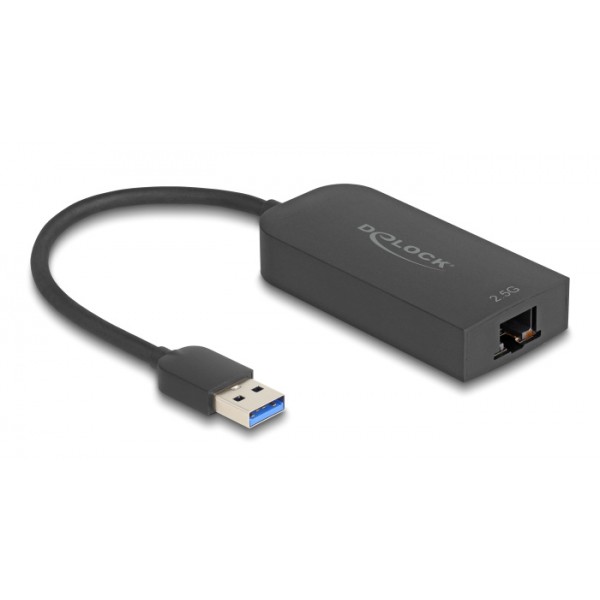 DELOCK αντάπτορας δικτύου 66045, USB, 2.5Gbps Ethernet, μαύρος - Κάρτες Δικτύου - USB Dongles