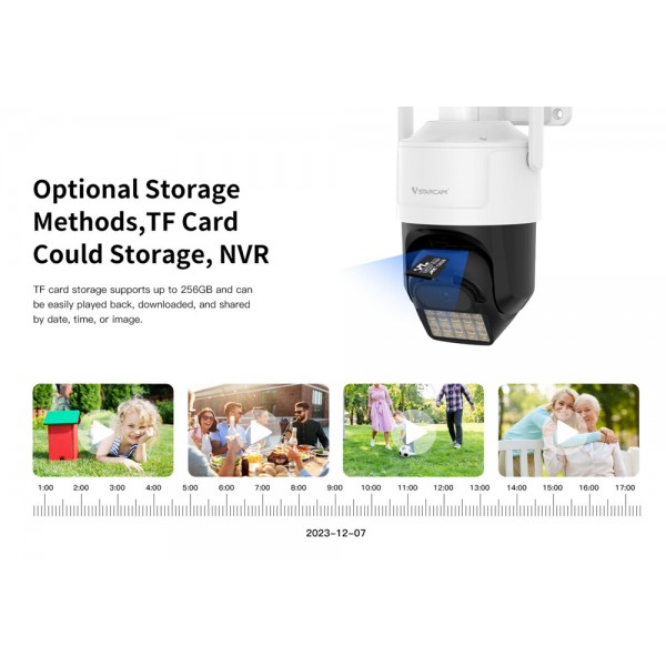 VSTARCAM smart κάμερα CS610Q, 4K/8MP, WiFi, PTZ, SD, IP66