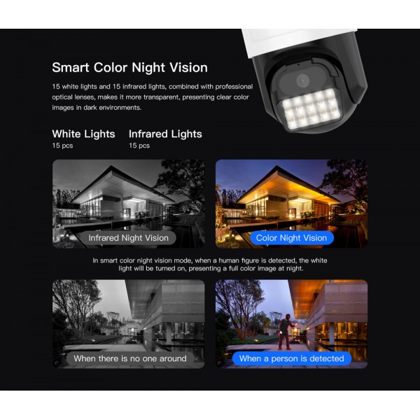 VSTARCAM smart κάμερα CS610Q, 4K/8MP, WiFi, PTZ, SD, IP66