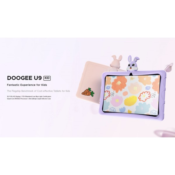 DOOGEE tablet U9 KID, 10.1", 3/64GB, Android 13, 5060mAh, ροζ - Tablets