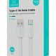 USAMS καλώδιο USB-C σε USB US-SJ732, 3A, 480Mbps, 1m, λευκό
