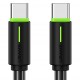 USAMS καλώδιο USB-C US-SJ734, 60W, 480Mbps, 1m, μαύρο