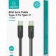USAMS καλώδιο USB-C US-SJ734, 60W, 480Mbps, 1m, μαύρο