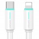 USAMS καλώδιο Lightning σε USB-C US-SJ735, 30W, 480Mbps, 1m, λευκό