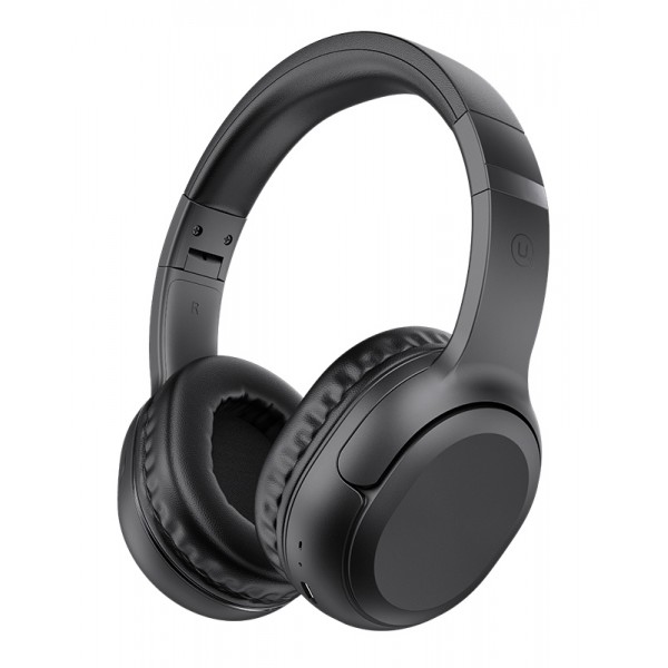 USAMS headphones YG23, ασύρματα & ενσύρματα, Φ40mm, 300mAh, μαύρα - Ακουστικά - Bluetooth