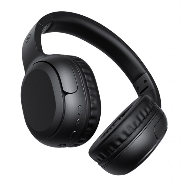 USAMS headphones YG23, ασύρματα & ενσύρματα, Φ40mm, 300mAh, μαύρα
