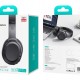 USAMS headphones YG23, ασύρματα & ενσύρματα, Φ40mm, 300mAh, μαύρα