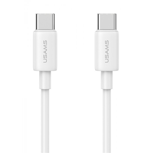 USAMS καλώδιο USB-C US-SJ711, 60W, 480Mbps, 1m, λευκό - USAMS