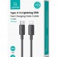 USAMS καλώδιο Lightning σε USB-C US-SJ712, 30W, 480Mbps, 1m, μαύρο
