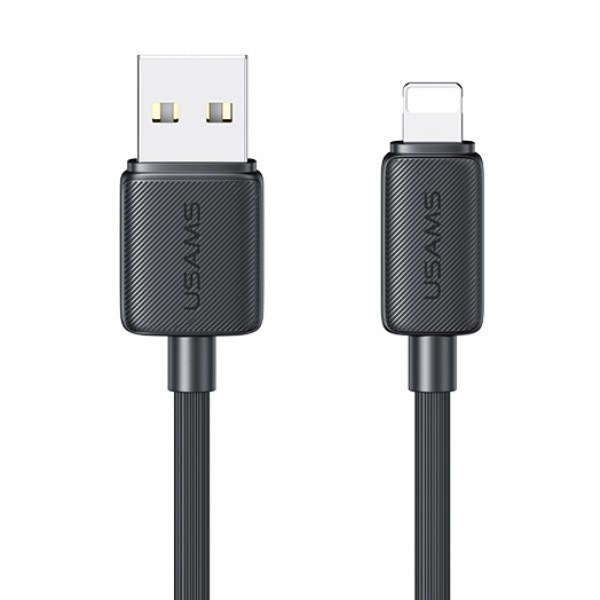 USAMS καλώδιο Lightning σε USB US-SJ689, 12W, 480Mbps, 1m, μαύρο - USAMS
