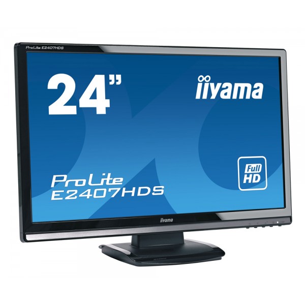 IIYAMA used οθόνη E2407HDS TN, 24" Full HD, VGA/DVI, Grade A - Used Οθόνες PC