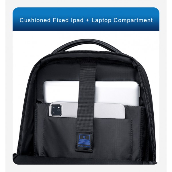 ARCTIC HUNTER τσάντα πλάτης B00681 με θήκη laptop 15.6", 11L, μαύρη