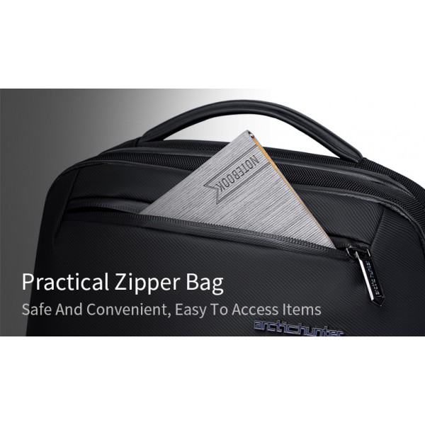 ARCTIC HUNTER τσάντα πλάτης B00681 με θήκη laptop 15.6", 11L, μαύρη