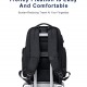 ARCTIC HUNTER τσάντα πλάτης B00682 με θήκη laptop 15.6", USB, λουκέτο TSA, 23.5L, μαύρη