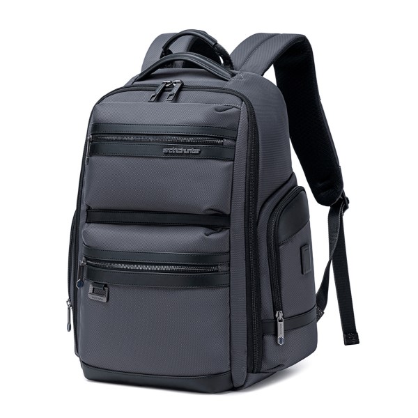 ARCTIC HUNTER τσάντα πλάτης B00682 με θήκη laptop 15.6", USB, λουκέτο TSA, 23.5L, γκρι - Τσάντες - Πορτοφόλια