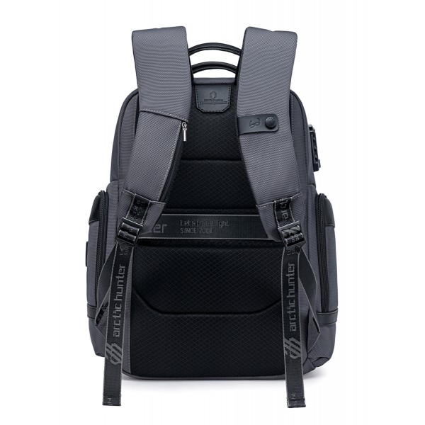 ARCTIC HUNTER τσάντα πλάτης B00682 με θήκη laptop 15.6", USB, λουκέτο TSA, 23.5L, γκρι