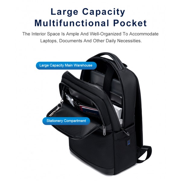 ARCTIC HUNTER τσάντα πλάτης B00670 με θήκη laptop 15.6", 15L, γκρι