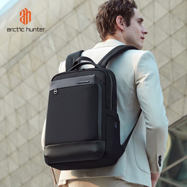 ARCTIC HUNTER τσάντα πλάτης B00672 με θήκη laptop 15.6", 15L, μαύρη - Τσάντες - Πορτοφόλια