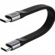 CABLETIME καλώδιο USB-C CT-FU4-AG, flat, 240W, 40Gbps, 8K/60Hz, USB4, 0.15m, μαύρο