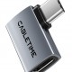 CABLETIME αντάπτορας USB-C CT-OTG41-AG, γωνιακός, USB4, 240W, 40Gbps, 8K, γκρι