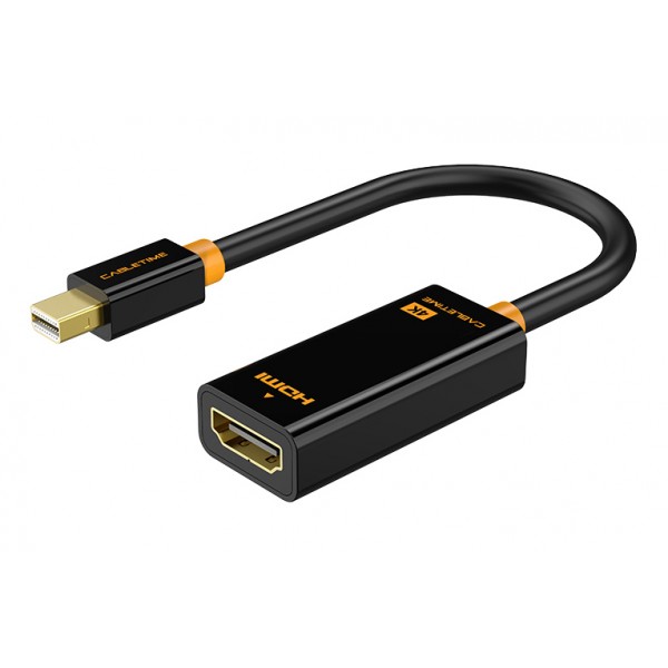 CABLETIME αντάπτορας mini DisplayPort σε HDMI CT-AV589-02G4K, 4K/30Hz, μαύρος - Σύγκριση Προϊόντων