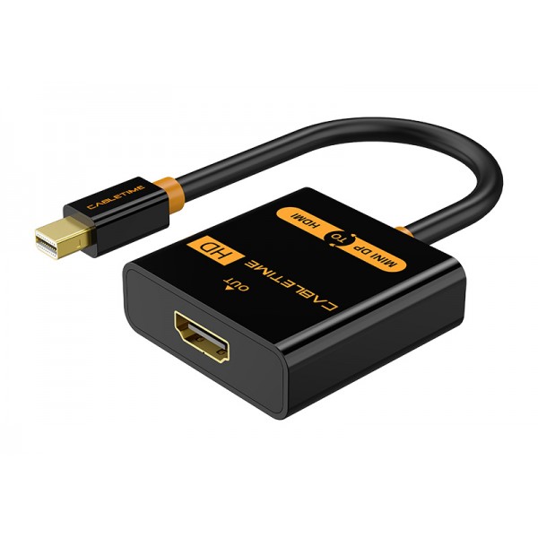 CABLETIME αντάπτορας mini DisplayPort σε HDMI CT-AV589-02G, 1080p, μαύρος - Σύγκριση Προϊόντων