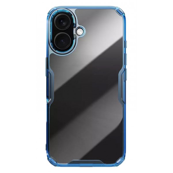 NILLKIN θήκη Nature TPU Pro για iPhone 16, διάφανη-μπλε - NILLKIN